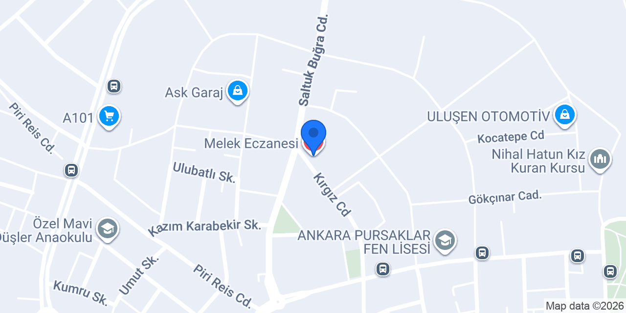 Melek Eczanesi konumu