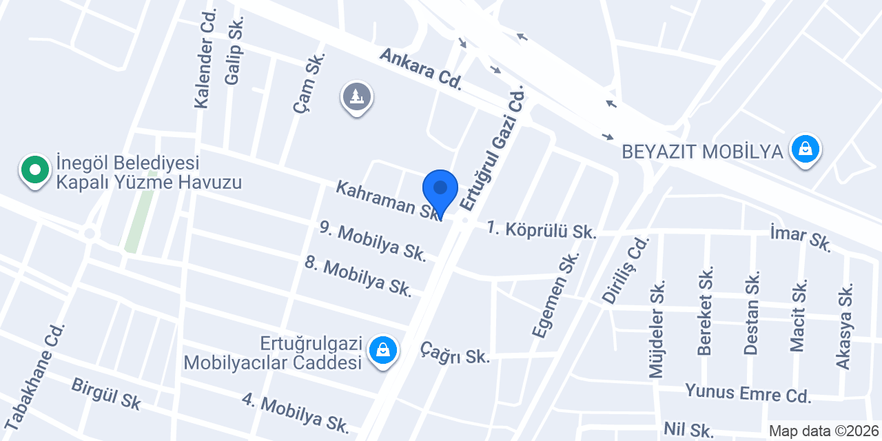 Arı Mobilya Magaza konumu