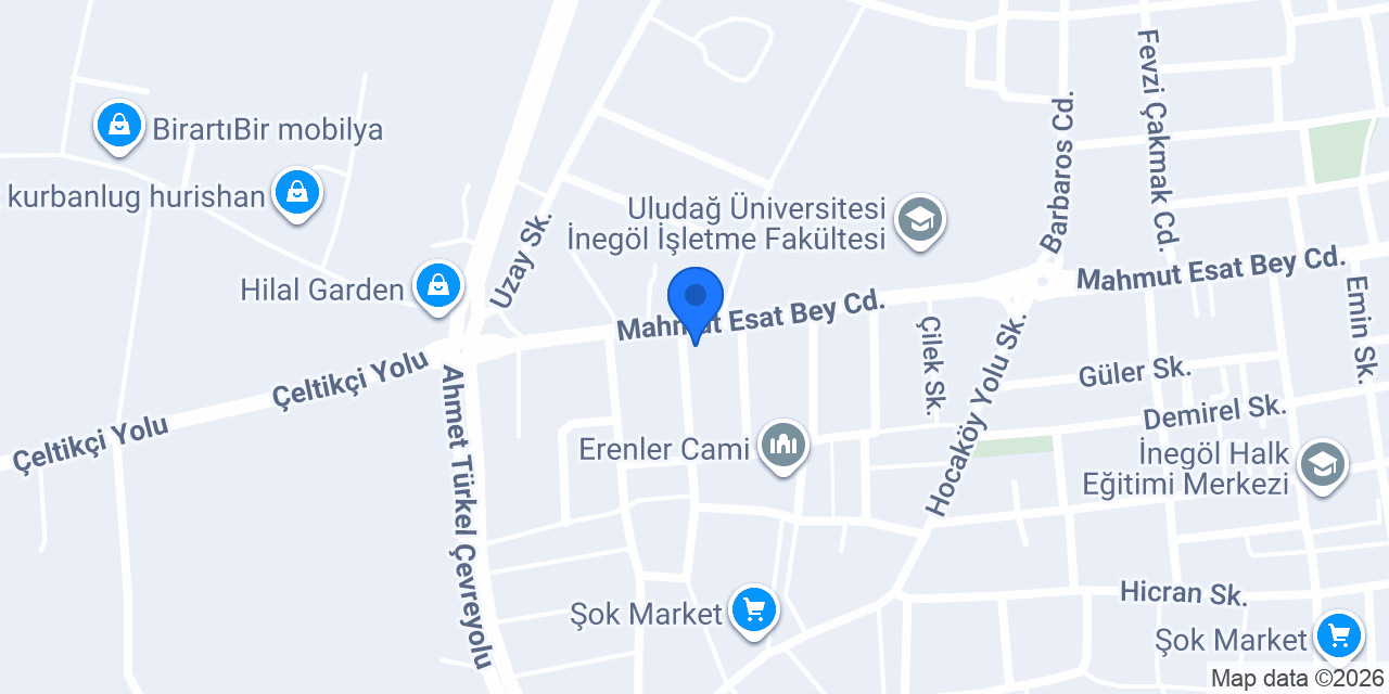 inegöl inci pansiyon konumu