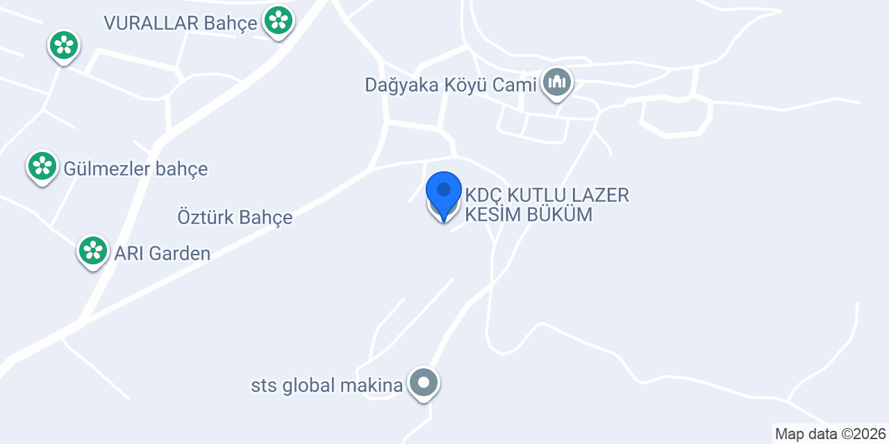 KDÇ KUTLU LAZER KESİM BÜKÜM konumu