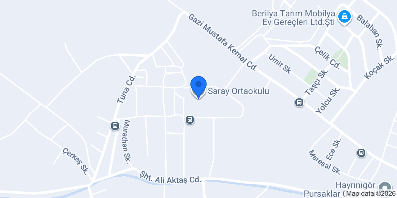 Saray Ortaokulu konumu