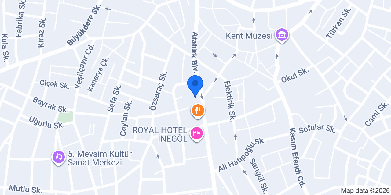 Diş Hekimi Arzu BOYRAT konumu
