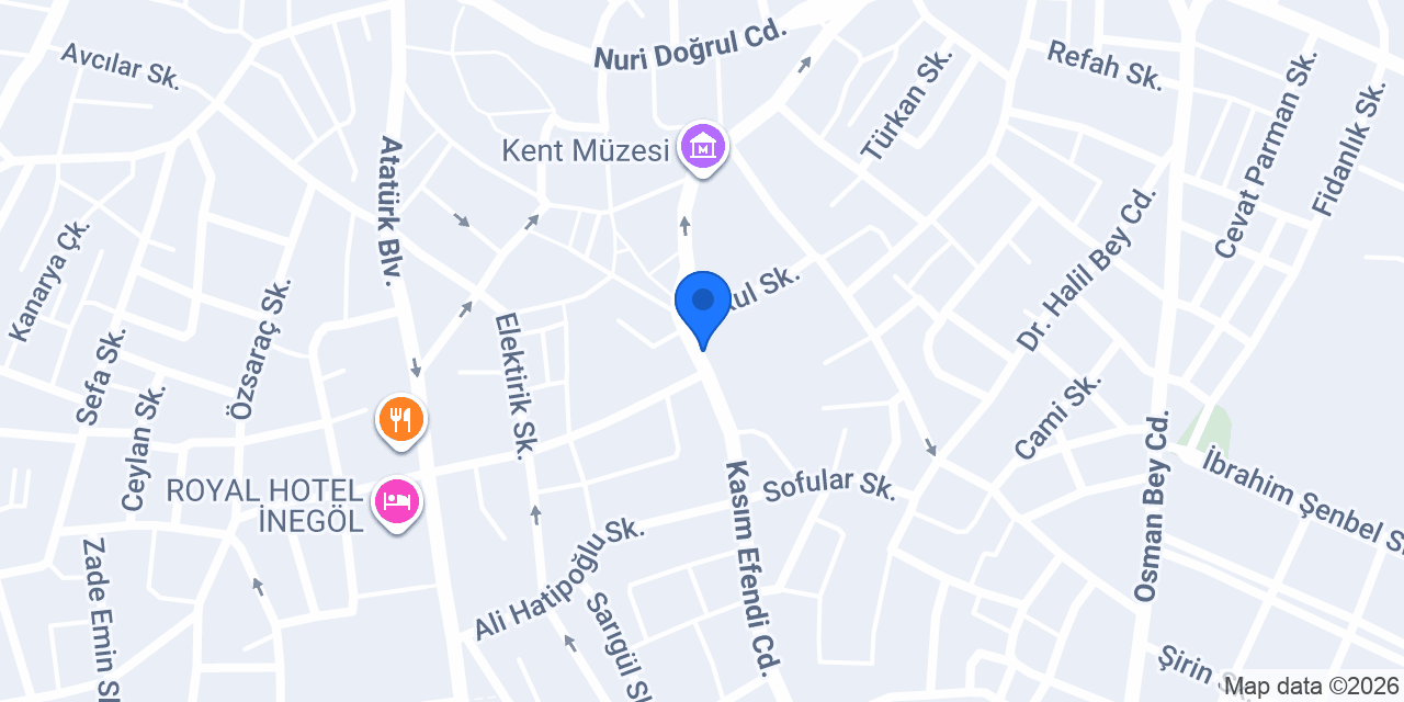 Sestra Trileçe İnegöl konumu