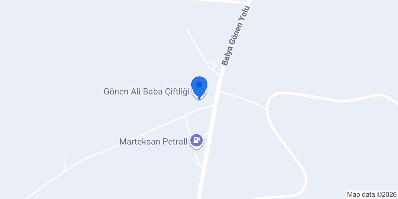 Gönen Ali Baba Çiftliği konumu