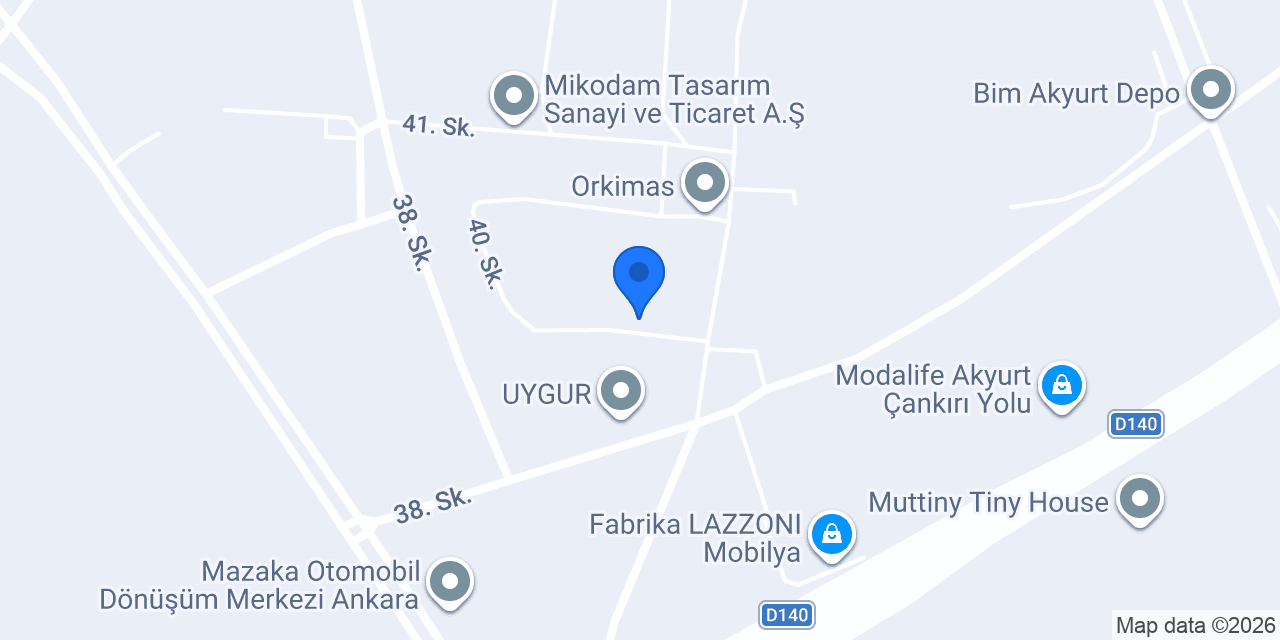 Tahsin polat yapı-Akyurt toptan şube konumu