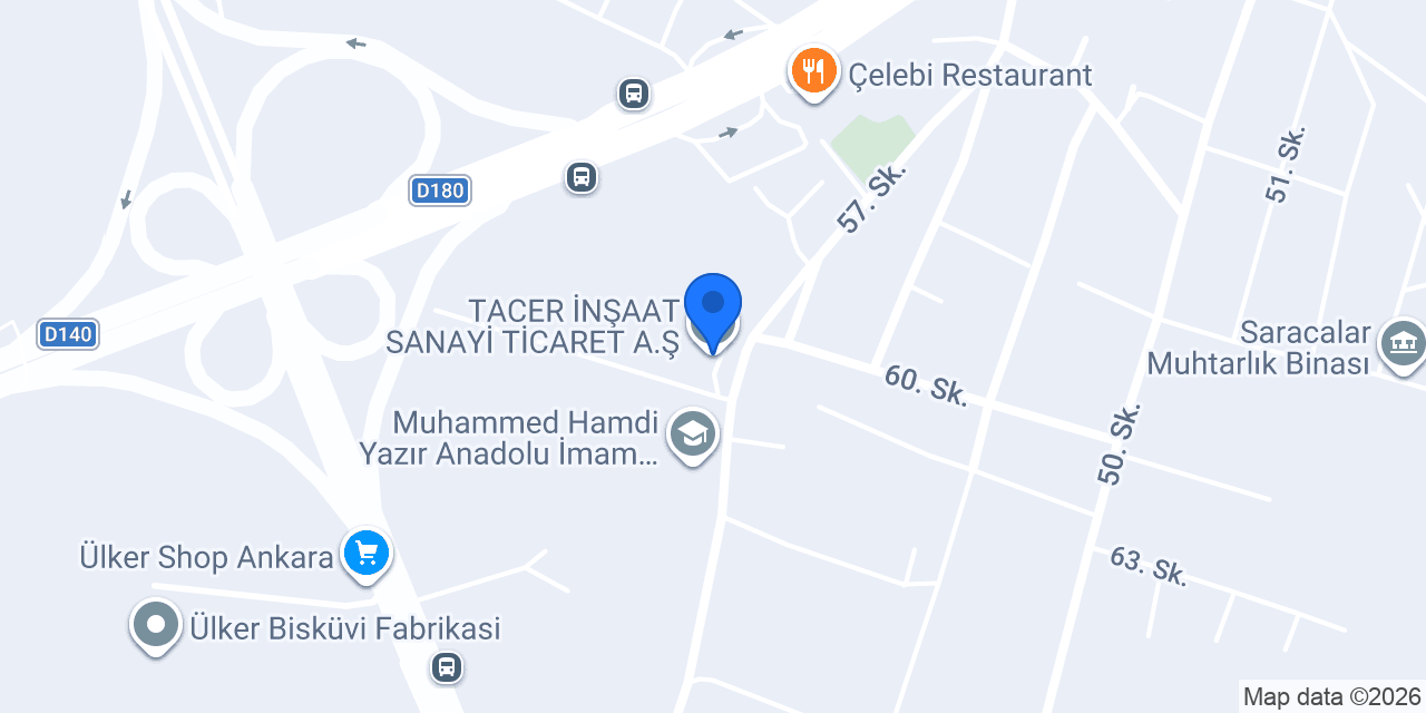 TACER İNŞAAT SANAYİ TİCARET A.Ş. konumu