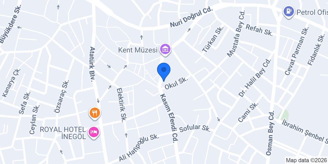 Mutlu İnegöl Köftecisi konumu