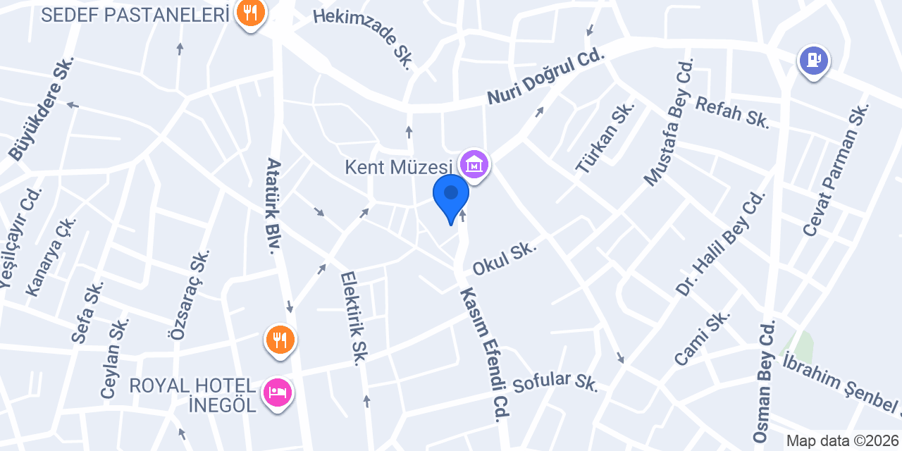 Bey Döner İnegöl konumu