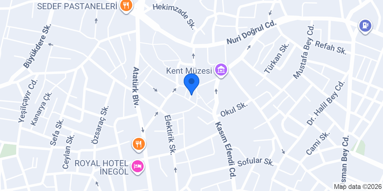 Özbağ İnegöl konumu