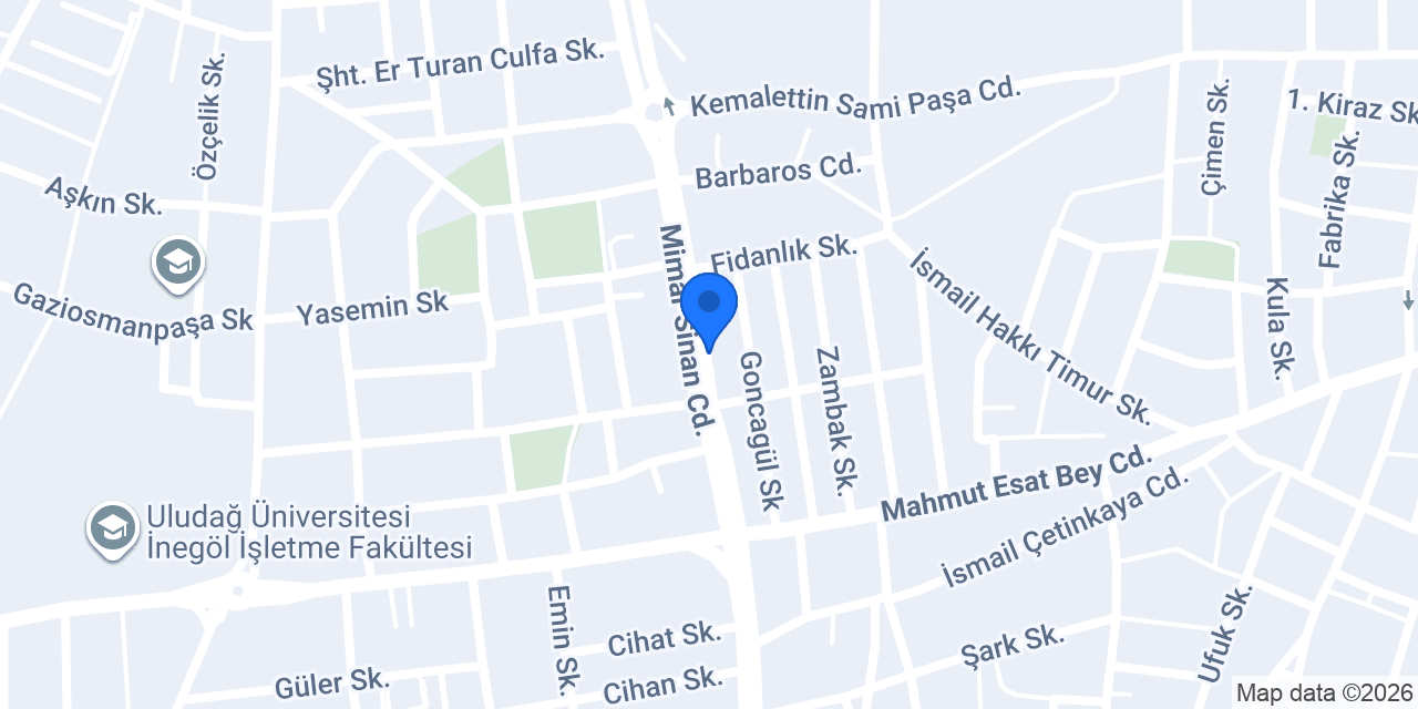 İnegöl Oto Aksesuar konumu