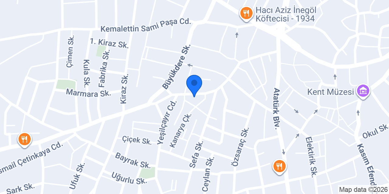 Ustam Baba Döner İnegöl konumu