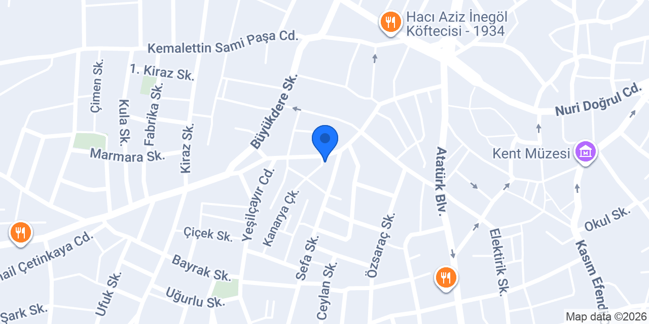 Kuru kahveci Muhittin Bey konumu