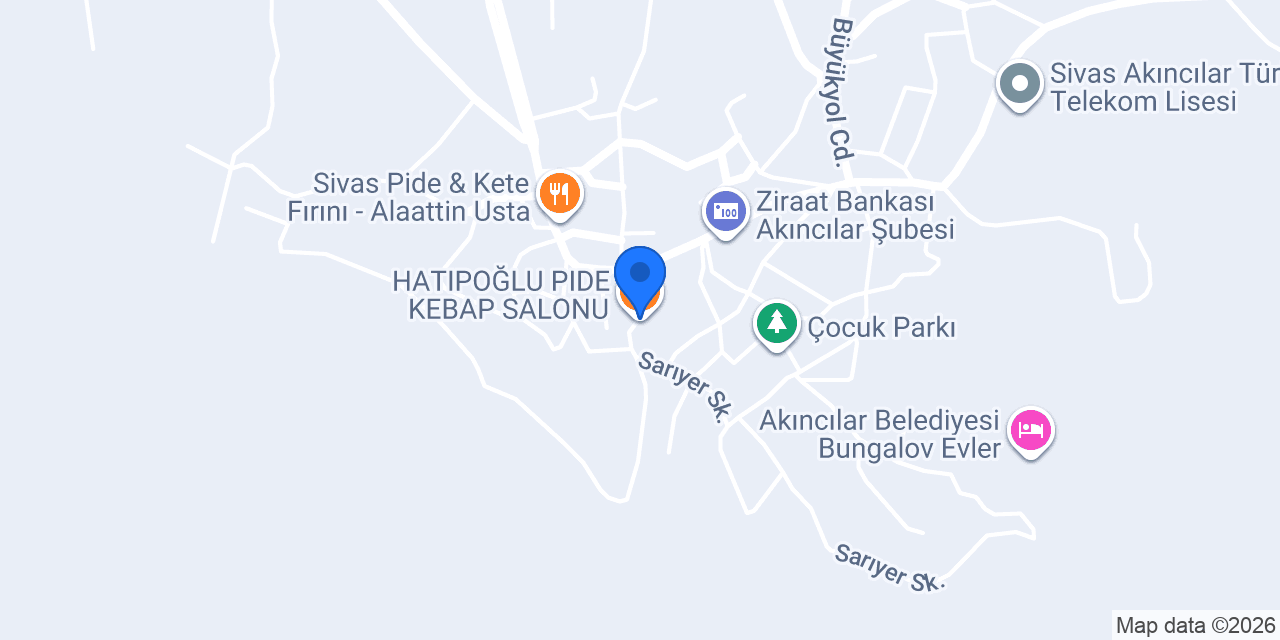 HATIPOĞLU PIDE KEBAP SALONU konumu