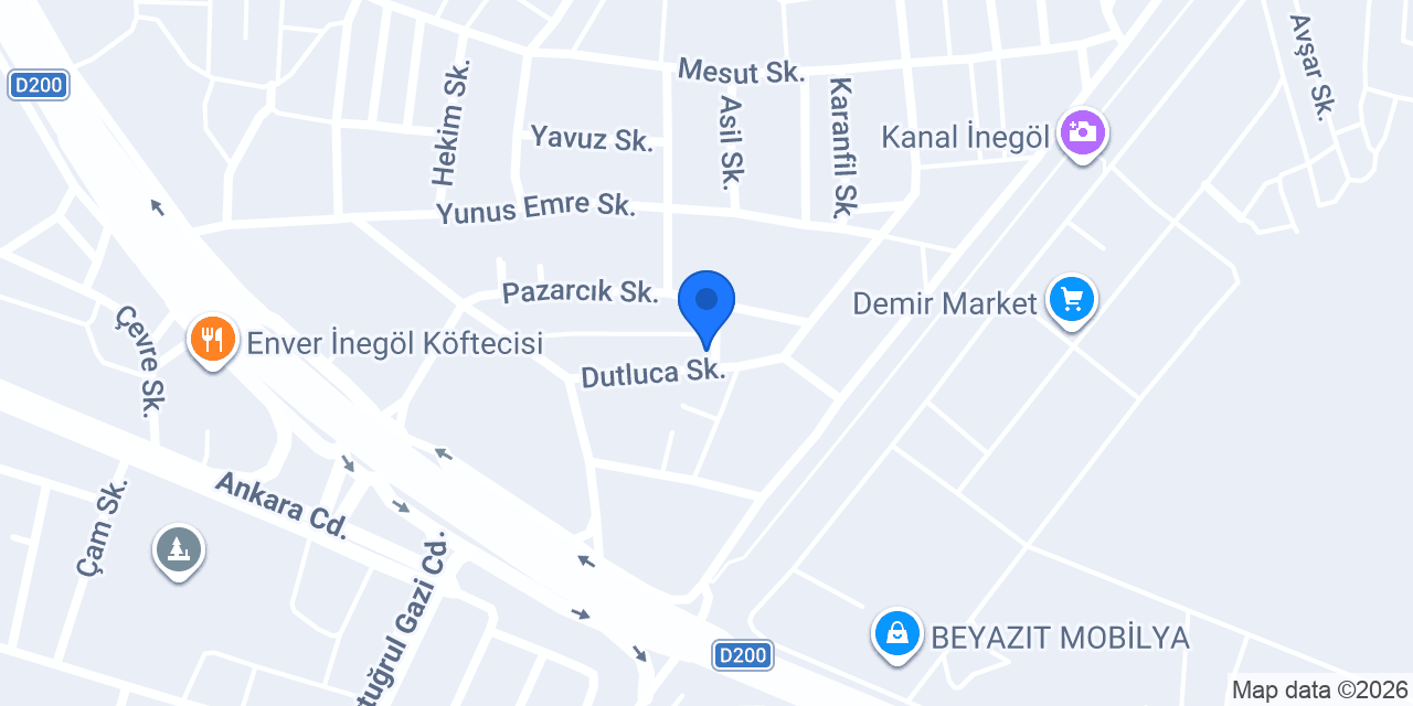 Taçel Otomotiv konumu