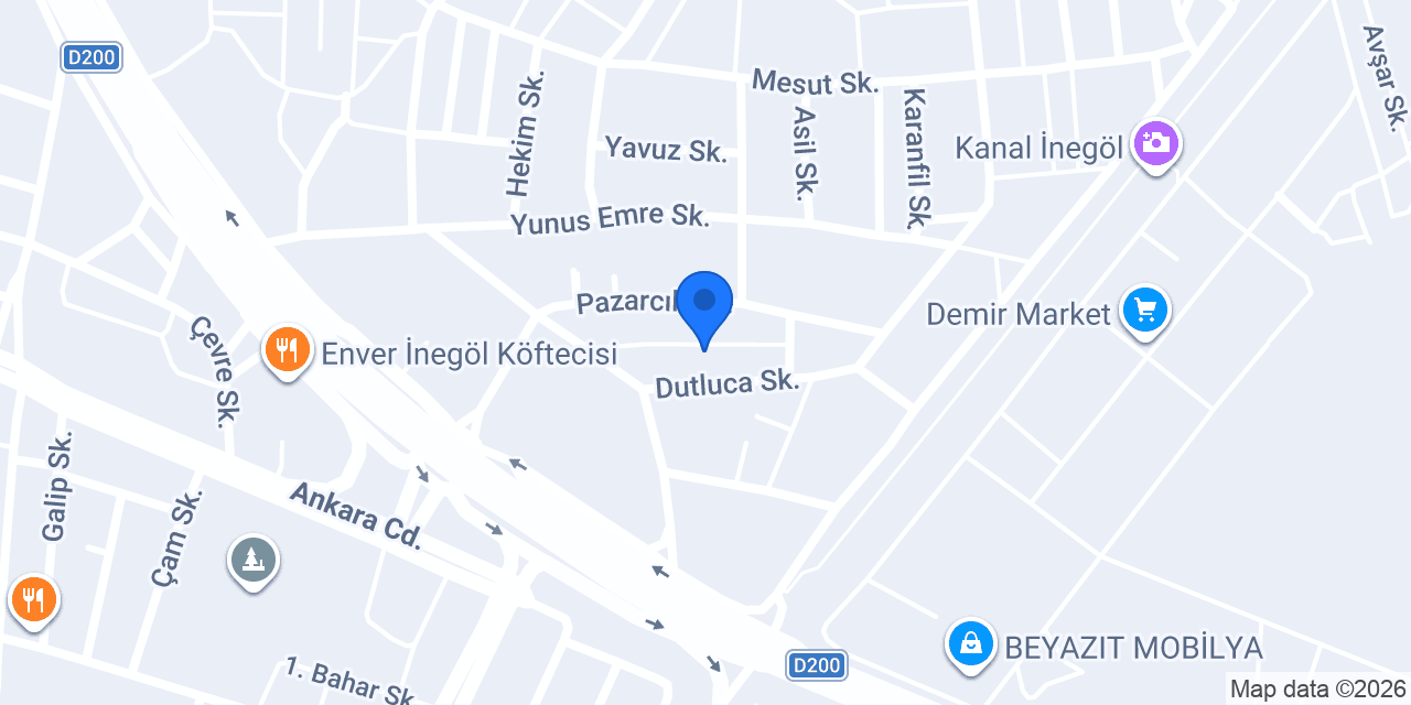 GÖZDE OTO İNEGÖL konumu