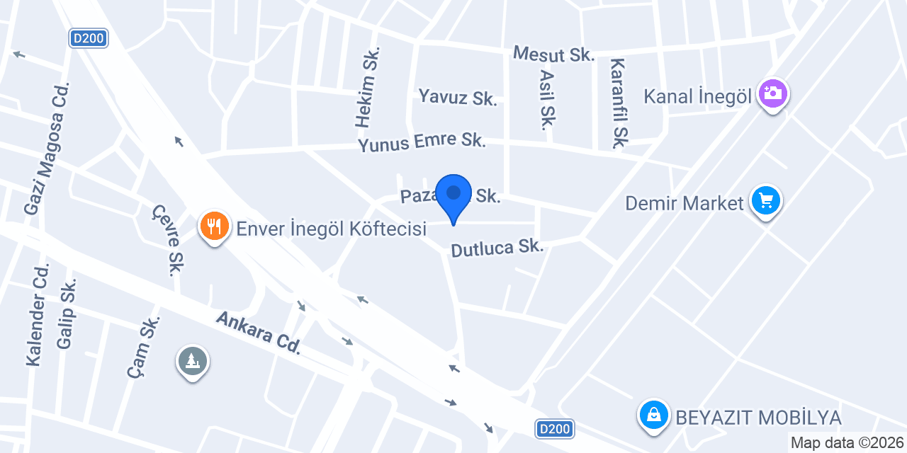 Şafak Otomotiv konumu