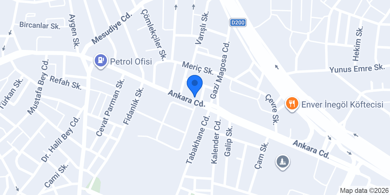 Akın Oto Lastik konumu
