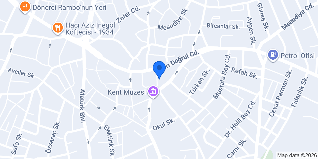 ONUR RENT A CAR konumu