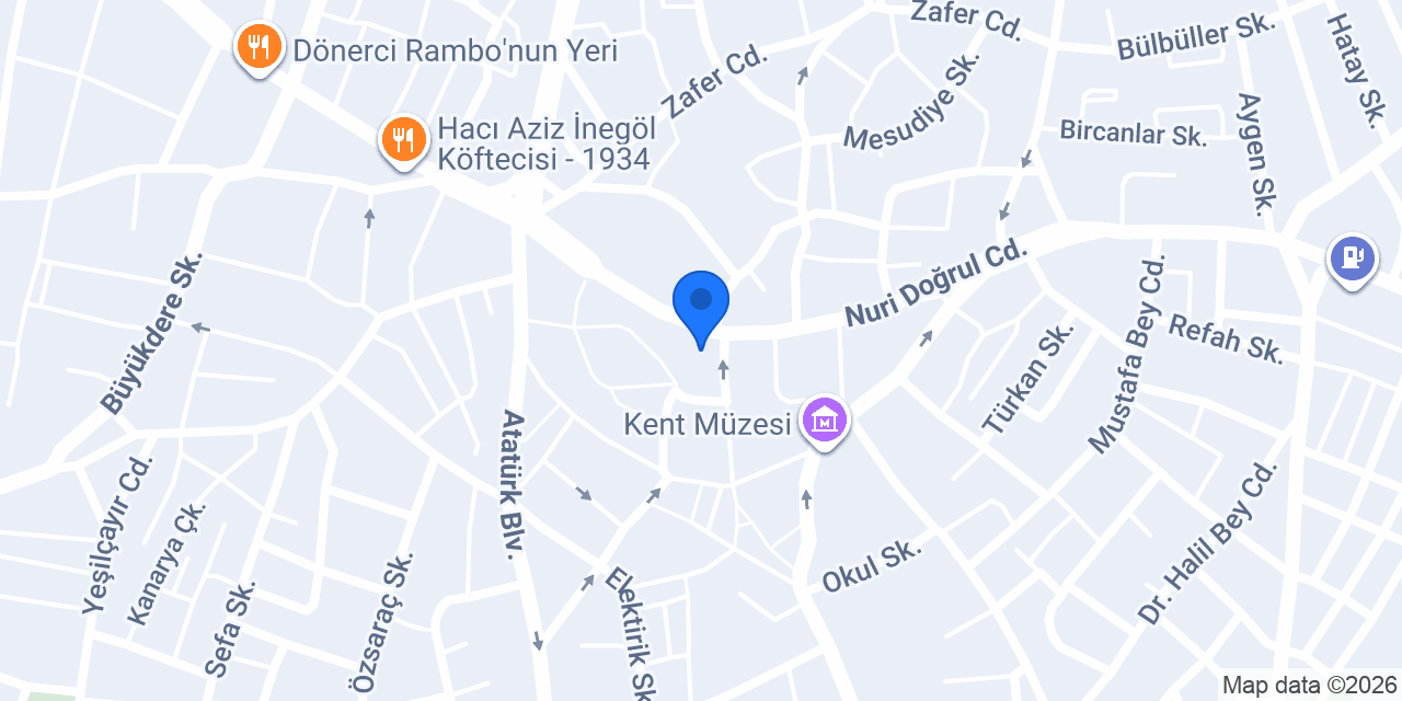 DenizBank İnegöl Şubesi konumu