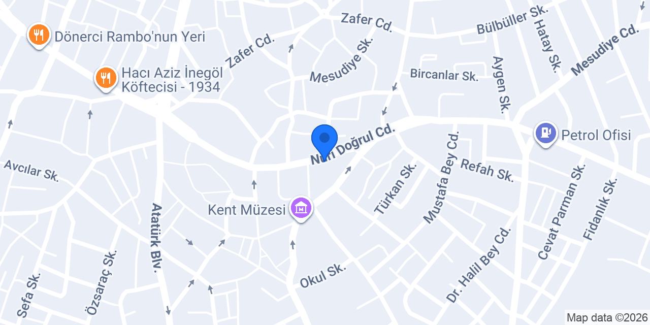 Birevim Bursa İnegöl Şubesi konumu