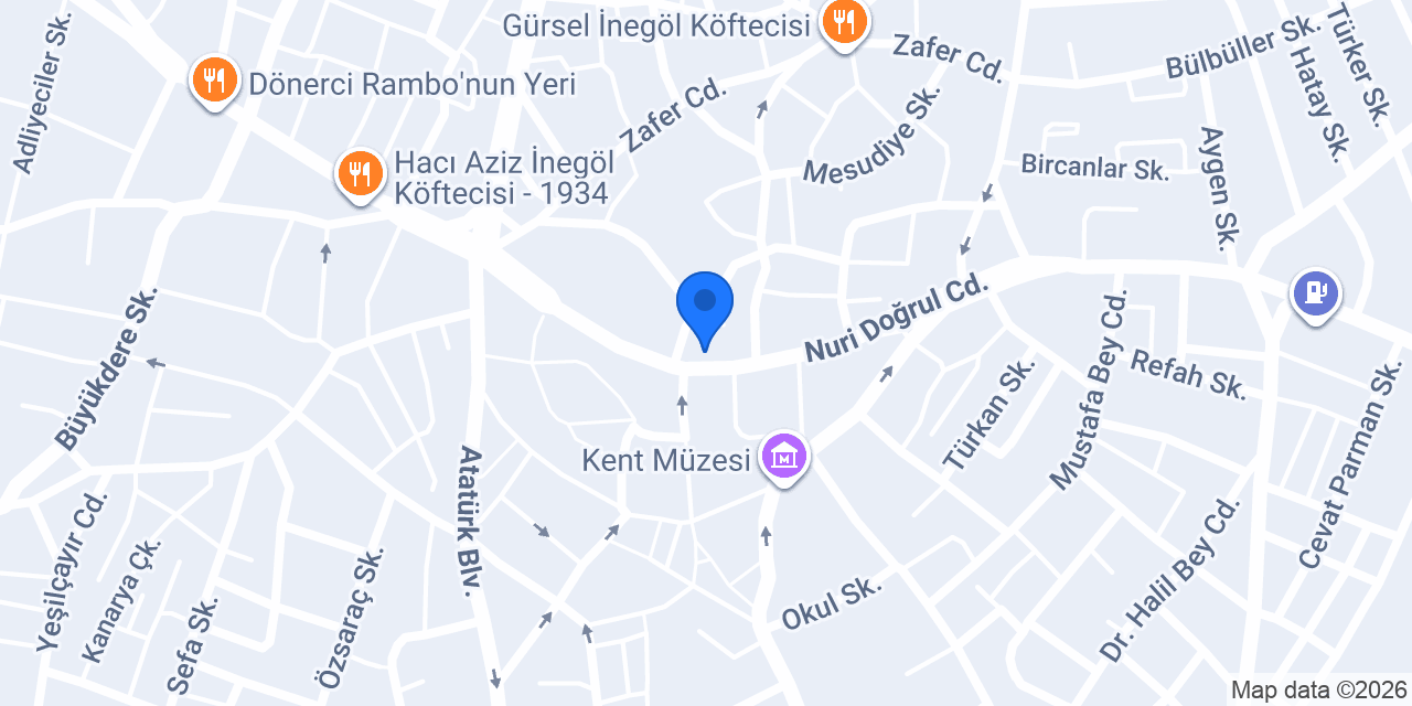 TEB İnegöl Şubesi konumu