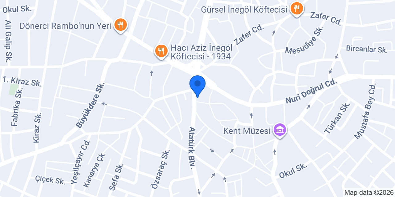 Halkbank İnegöl Şubesi konumu