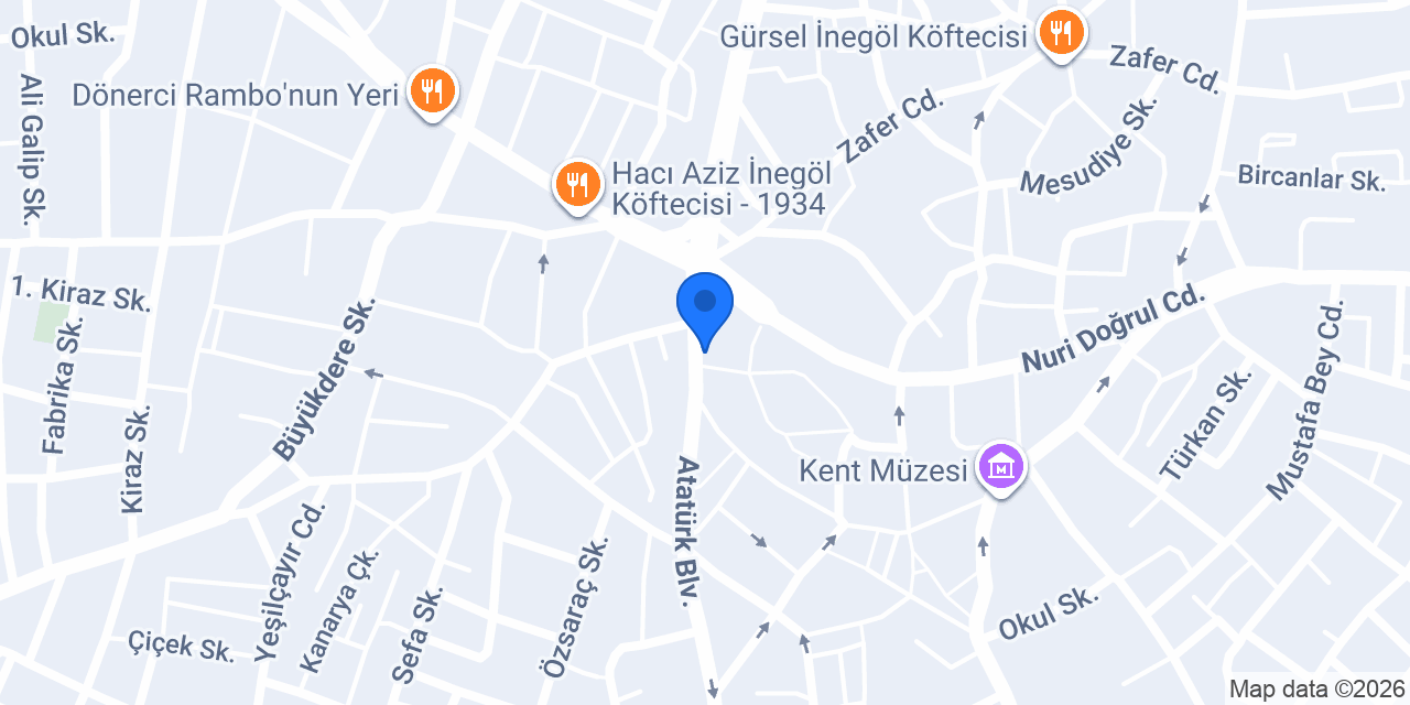 Emlak Katılım İnegöl Şubesi konumu