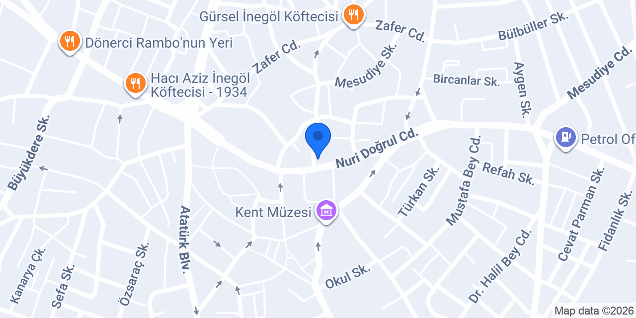 Sinpaş Yapı Tasarruf Sandığı Bursa İnegöl Şube konumu