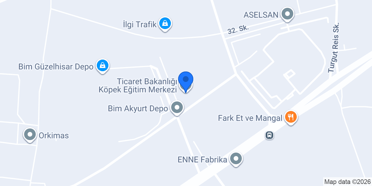 Ticaret Bakanlığı Köpek Eğitim Merkezi konumu