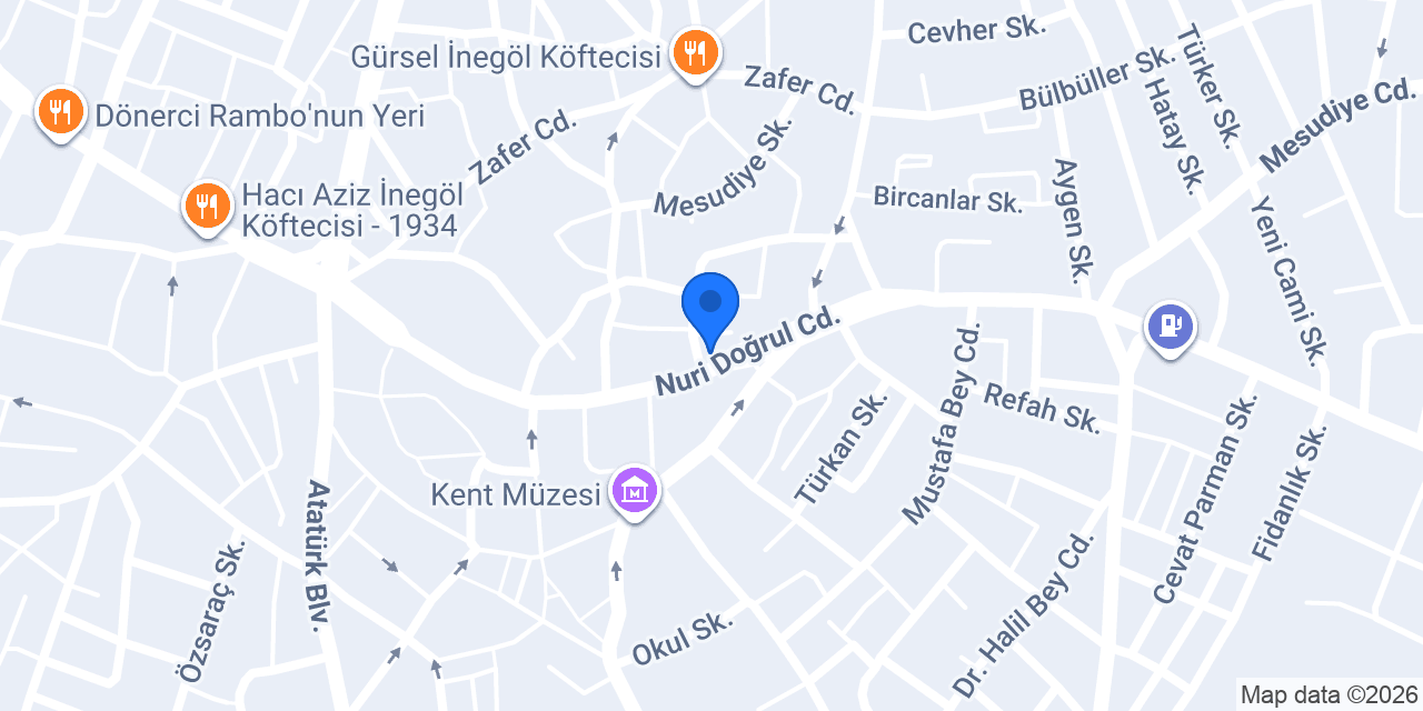 İnegöl çilingir (Bayhan Anahtar) konumu