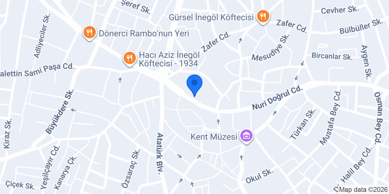 Türkiye Finans İnegöl Şubesi konumu
