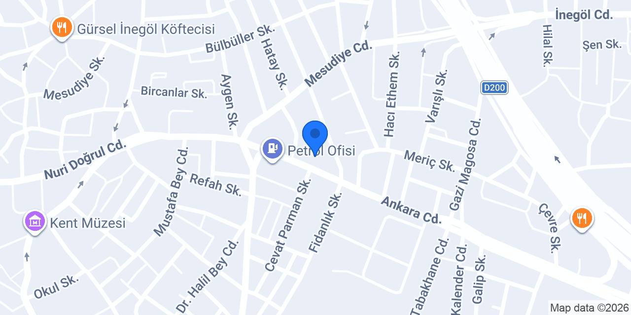 Sefa İnegöl Köftecisi konumu