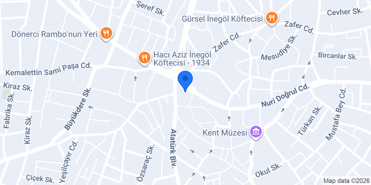 FuzulEv Bursa İnegöl Şube konumu