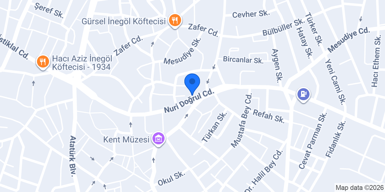 Döğenci Nalburiye Hırdavat Ltd. Şti. konumu