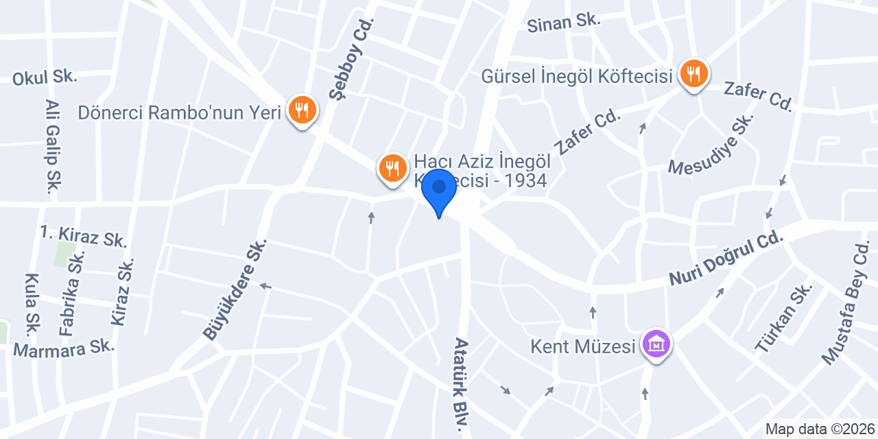 Garanti BBVA İnegöl Şubesi konumu