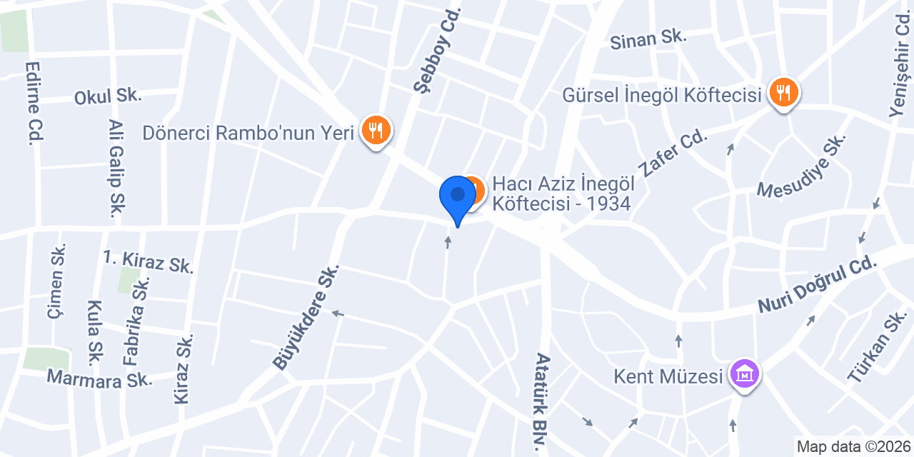 Çiçek Izgara İnegöl Köftecisi konumu