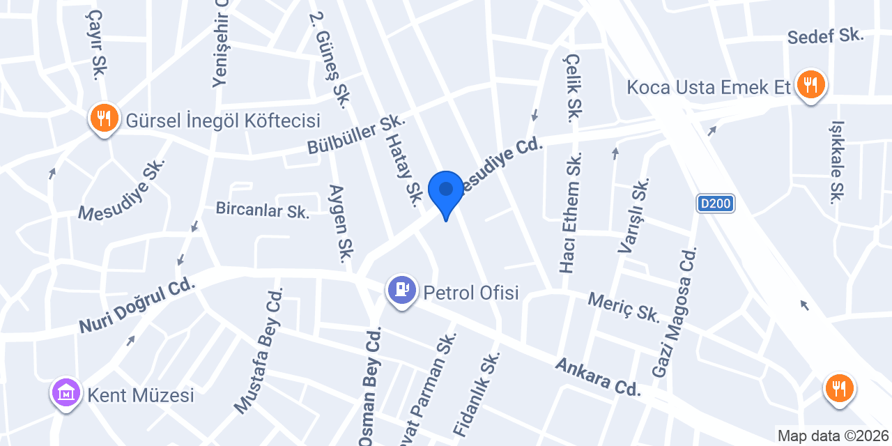 İNEGÖL ÖZÜPEK VETERİNER KLİNİĞİ konumu