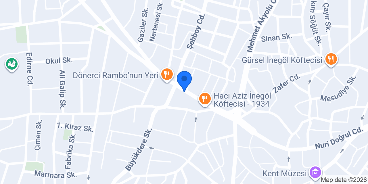 İnegöl Kıbrıs Tatlıcısı konumu