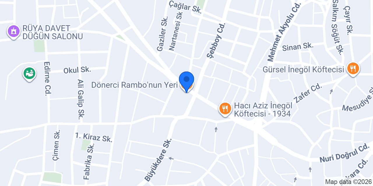 Dönerci Rambo'nun Yeri konumu