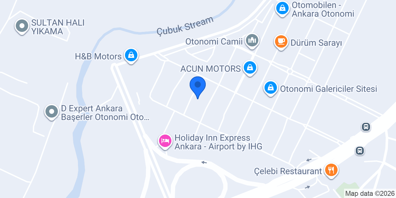 ÖZKAYALAR OTOMOTİV ANKARA konumu