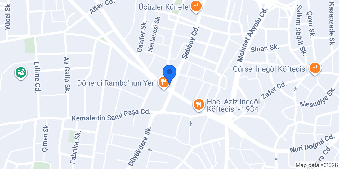 Hisar Döner Salonu konumu