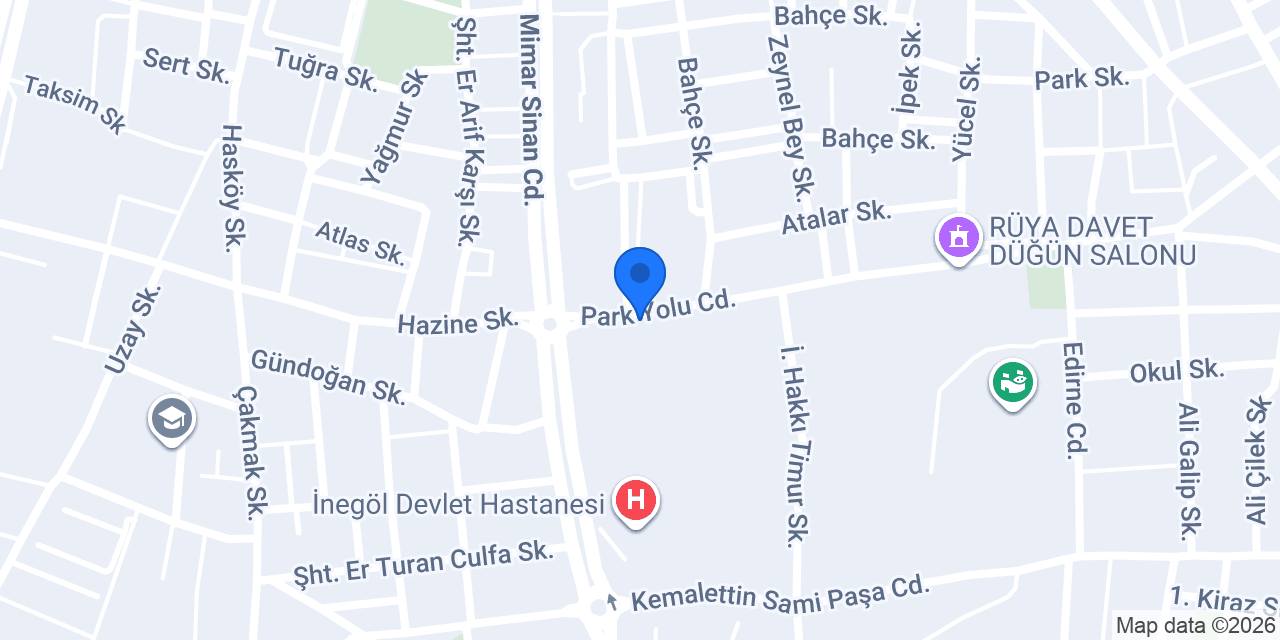 İnegöl Hastane Taksi konumu