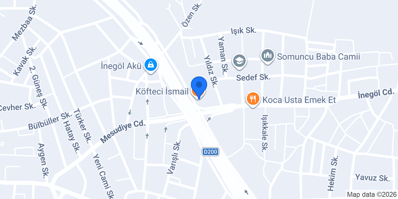Köfteci İsmail konumu