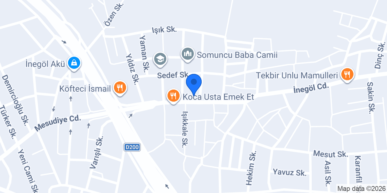 ERKAN USTA İNEGÖL konumu