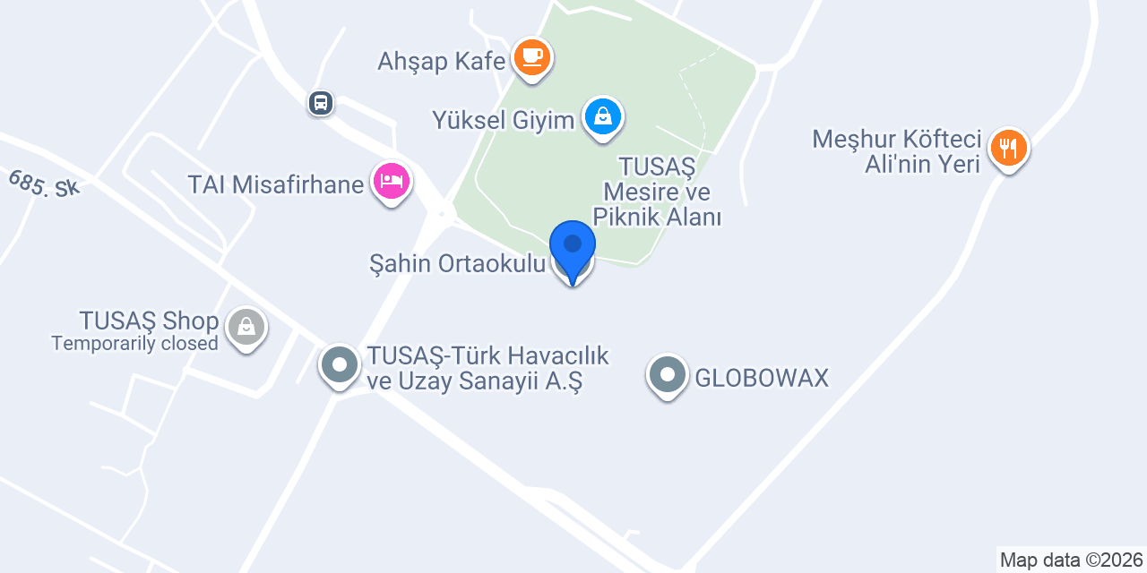 Şahin Ortaokulu konumu