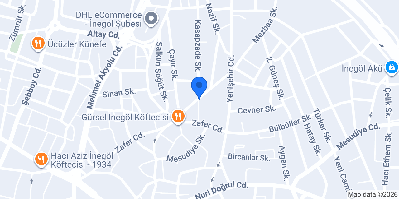 Yüksel Bodur Anaokulu konumu