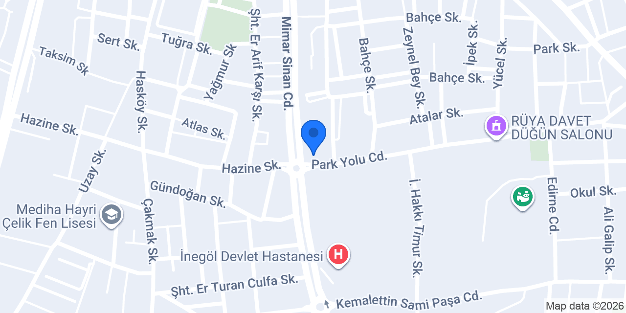YESIL INEGOL ECZANESI konumu