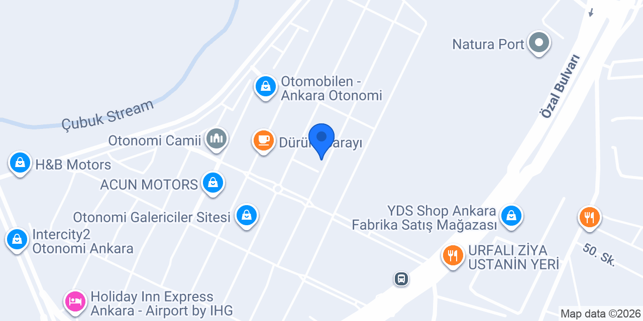 Evşen Motors konumu