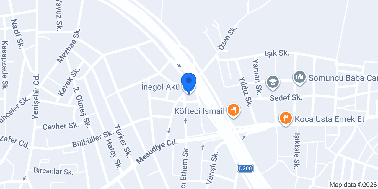 İnegöl Akü konumu
