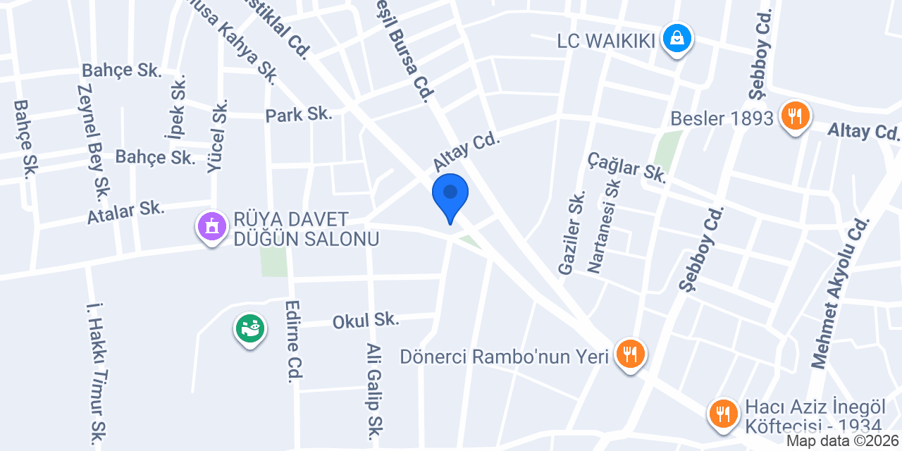 Kavaklar Altı Aile Çay Bahçesi konumu